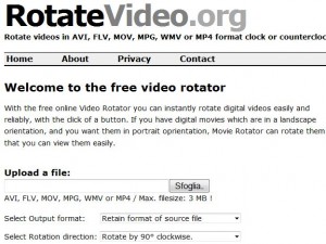 Rotatevideo: ruotare video online