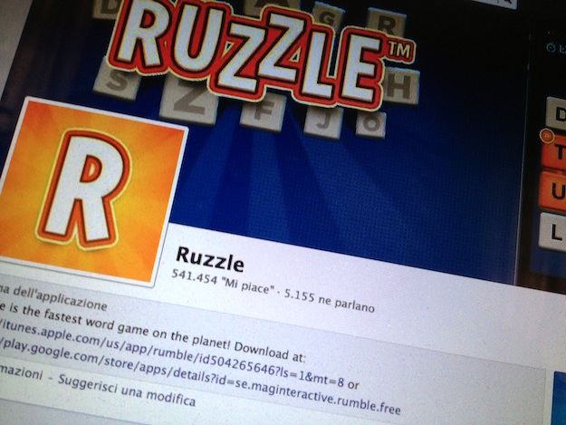 Come eseguire scollegamento Ruzzle da Facebook