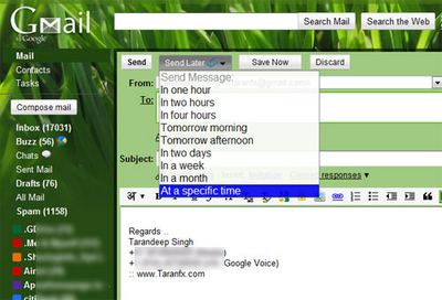 Boomerang, invio programmato di mail su Gmail