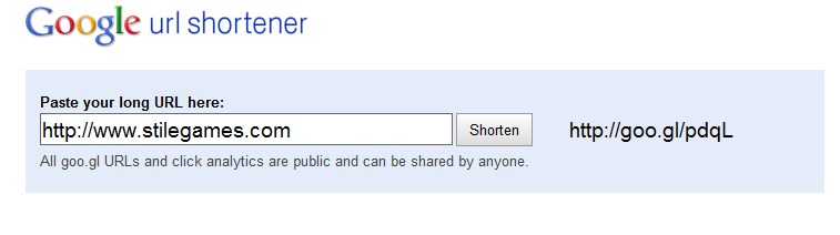 Google Short Url Service : attivo!