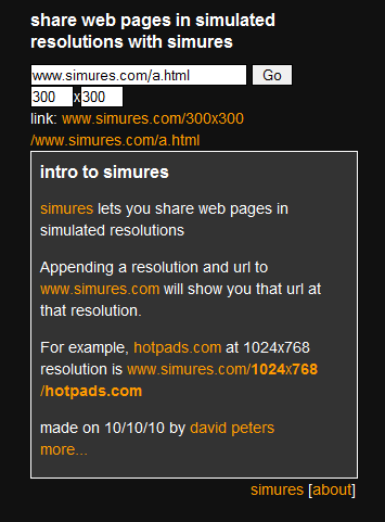 Testare sito web con Simures