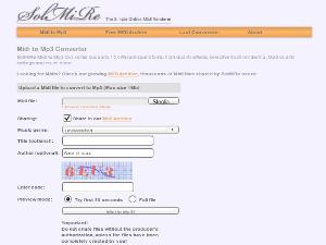 Solmire, conversione da MIDI a MP3