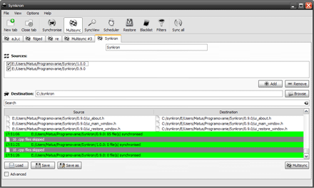 synkron per sincronizzare file su Windows Mac e Linux