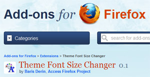 Modificare font Firefox