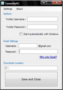 TweetMyPc: spegnere il computer a distanza