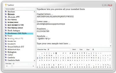 Come visualizzare velocemente i font installati