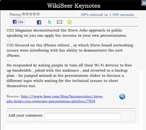 Riassunto dei testi online con WikiSeer