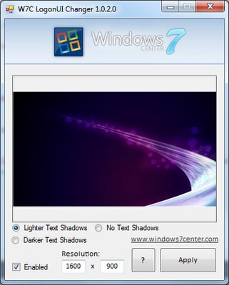 Windows 7 LogonUI Changer Windows 7 LogonUI Changer