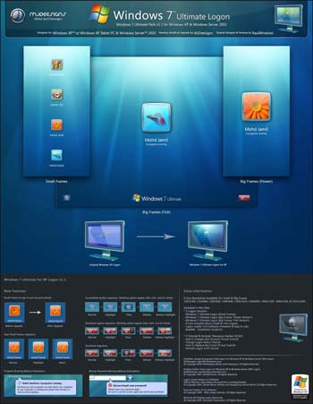Windows 7 Ultimate Logon Pack per Windows XP & Windows 2003 Windows 7 Ultimate Logon Pack per Windows XP & Windows 2003