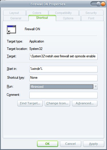 Attivare e disattivare con un solo click il Firewall di Windows Vista
