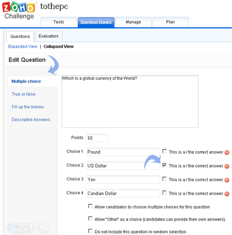 Creare Test Online [Zoho Tool]