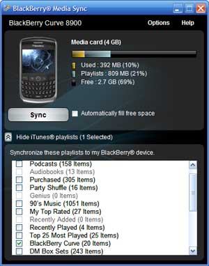 Come sincronizzare iTunes a Windows Media Center [Blackberry]