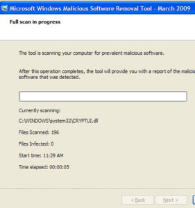 Microsoft’s malicious software removal tool
