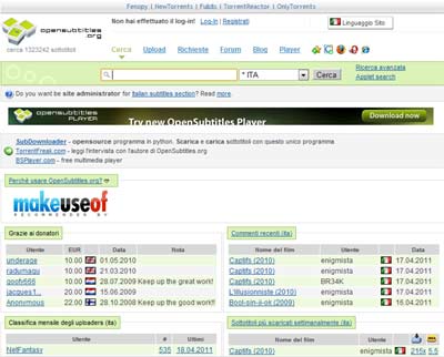 Scaricare gratis sottotitoli per Divx! Scaricare gratis sottotitoli per Divx!